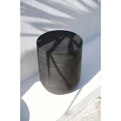 Hocker aus Suarholz schwarz mit glatter Form | VIA X SELECTION