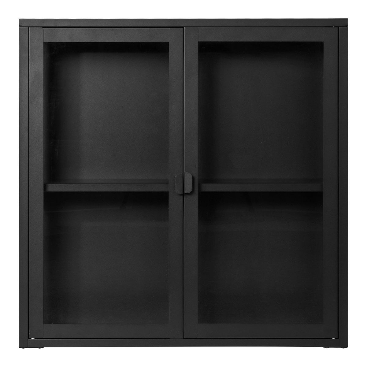 Hängender Vitrinenschrank schwarz, 80 × 18 × 80 cm | VIA X SELECTION