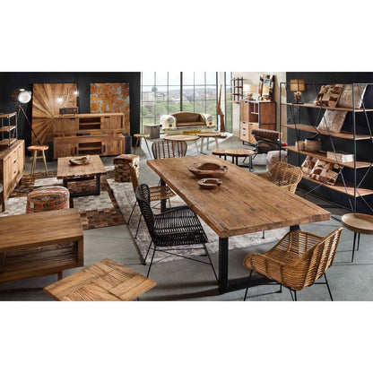 Rattansessel mit schwarzem Metallgestell | VIA X SELECTION