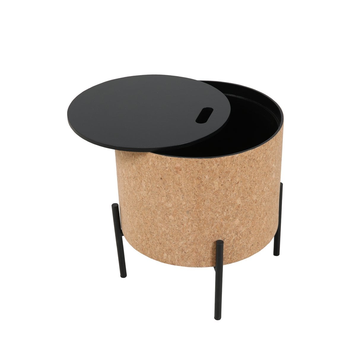2er-Couchtisch-Set aus Kork und Metall 63 × 63 × 48,5 cm | VIA X SELECTION