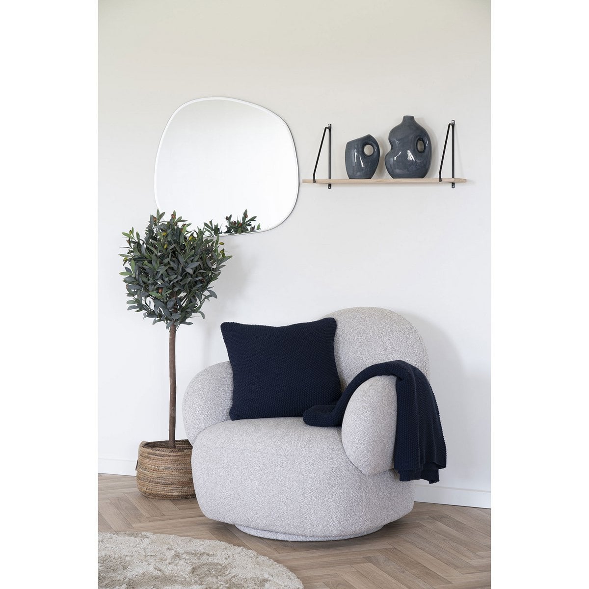 Kissen aus Baumwolle blau, 45 × 45 cm | VIA X SELECTION