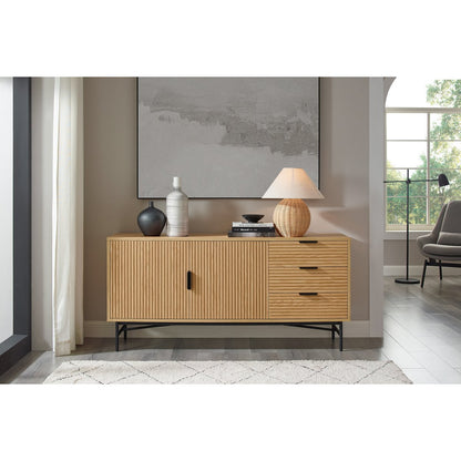 Sideboard mit Eichenfront, 40 × 160 × 75 cm | VIA X SELECTION