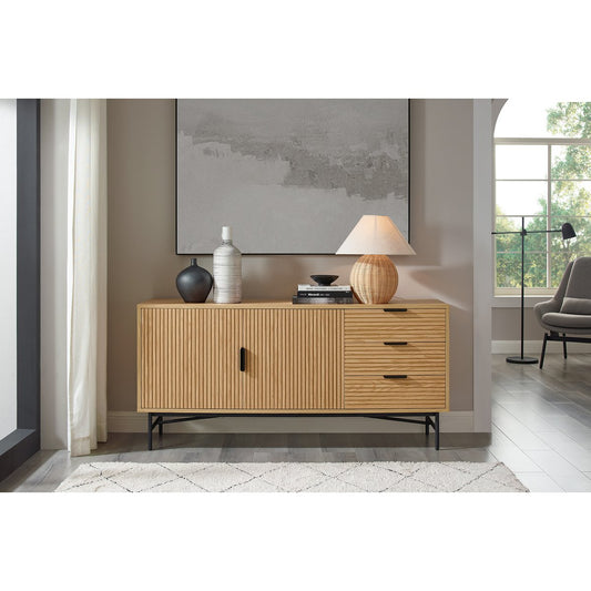 Sideboard mit Eichenfront, 40 × 160 × 75 cm | VIA X SELECTION