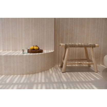 Hocker aus Seegras natur mit rechteckiger Form | VIA X SELECTION