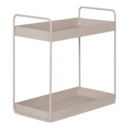 Kleines Regal mit 2 Ebenen beige, 30 × 15 × 31 cm | VIA X SELECTION