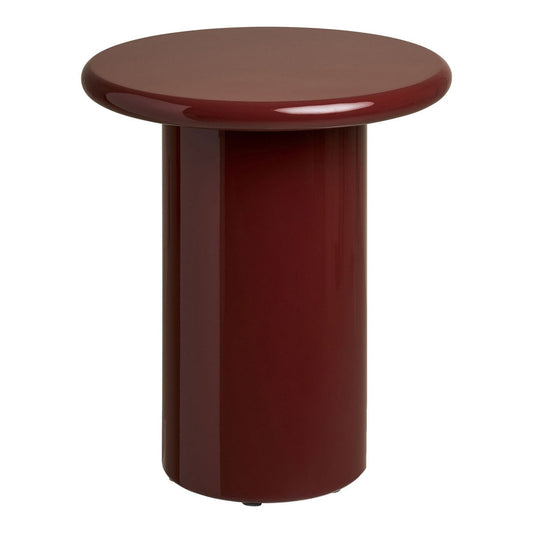 Runder Beistelltisch in Bordeaux, Ø, 45 × 50 cm | VIA X SELECTION