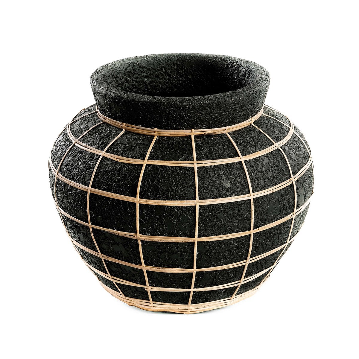 Große Terrakotta-Vase in Schwarz und in Natur | VIA X SELECTION