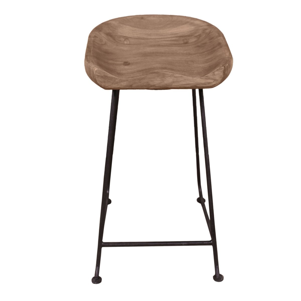 Barhocker aus Akazienholz und Metall | VIA X SELECTION