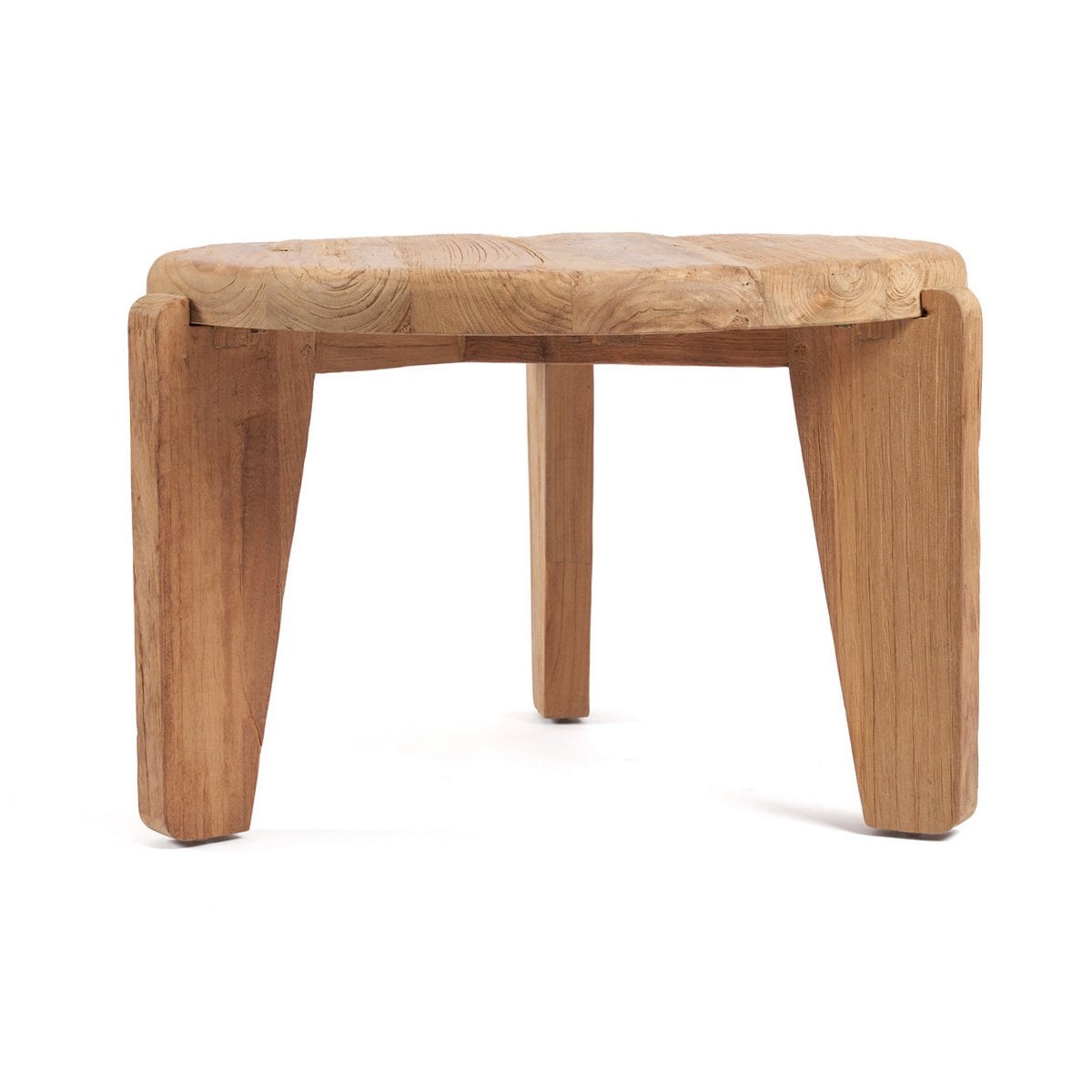Runder Couchtisch aus recyceltem Teakholz, Ø, 80 × 45 cm | VIA X SELECTION