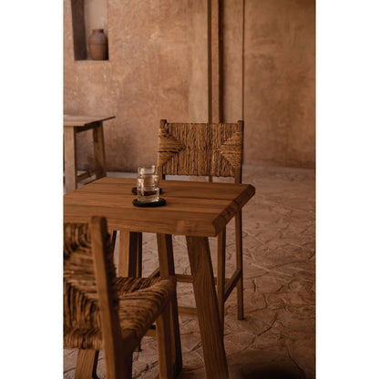 Bartisch recyceltes Teakholz quadratisch, 70 × 70 × 100 cm | VIA X SELECTION