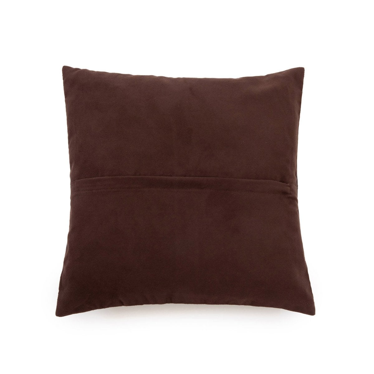 Kissenbezug aus Leder in Schokobraun, 40 × 40 cm | VIA X SELECTION