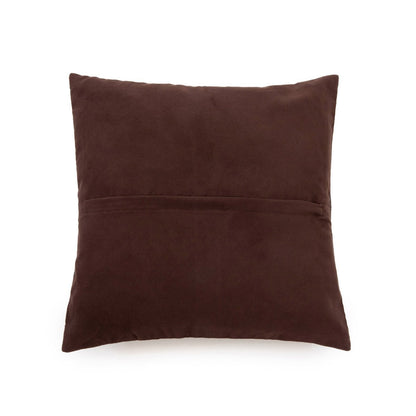 Kissenbezug aus Leder in Schokobraun, 40 × 40 cm | VIA X SELECTION