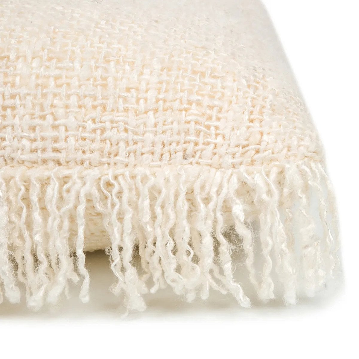 Großer Kissenbezug aus Baumwolle in Creme, 60 × 60 cm | VIA X SELECTION