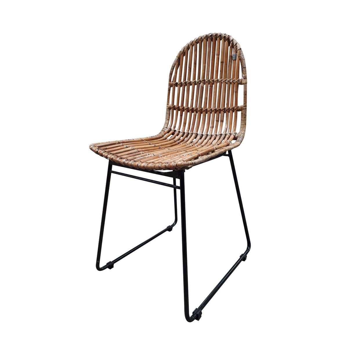 TOM TAILOR Home Esszimmerstuhl aus Rattan mit dichtem Geflecht und schwarzem Metallgestell im 2er-Set | VIA X SELECTION