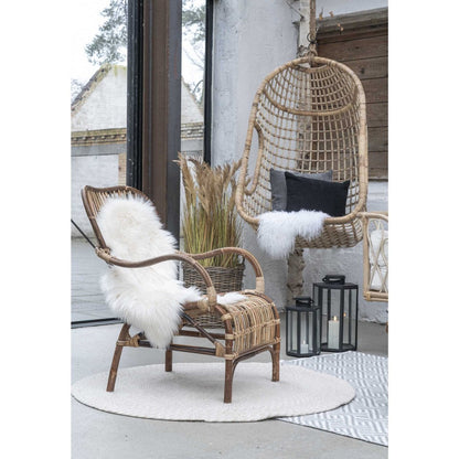 Runder Teppich aus recyceltem PET sand, Ø 120 cm | VIA X SELECTION