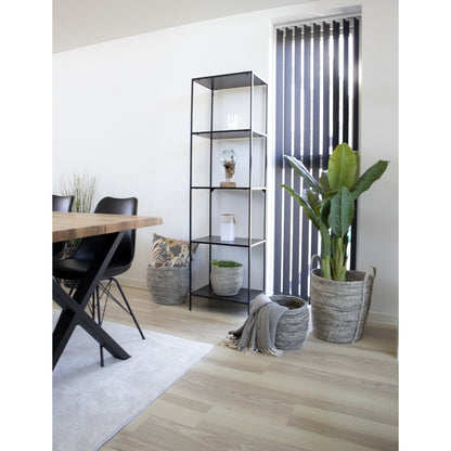 Regal mit 5 Ablagen schwarz, 51 × 36 × 170 cm | VIA X SELECTION