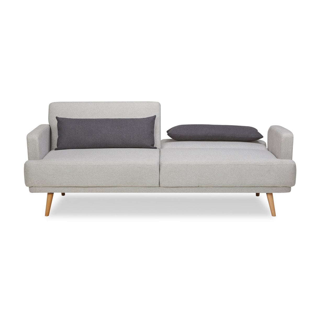 3-Sitzer-Sofa aus grauem Webstoff mit Liegefunktion | VIA X SELECTION