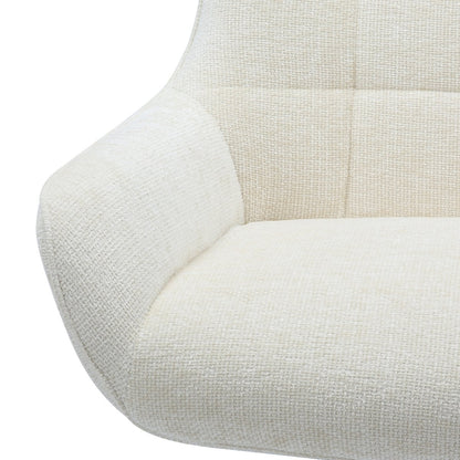 Drehsessel aus Chenille in Beige | VIA X SELECTION