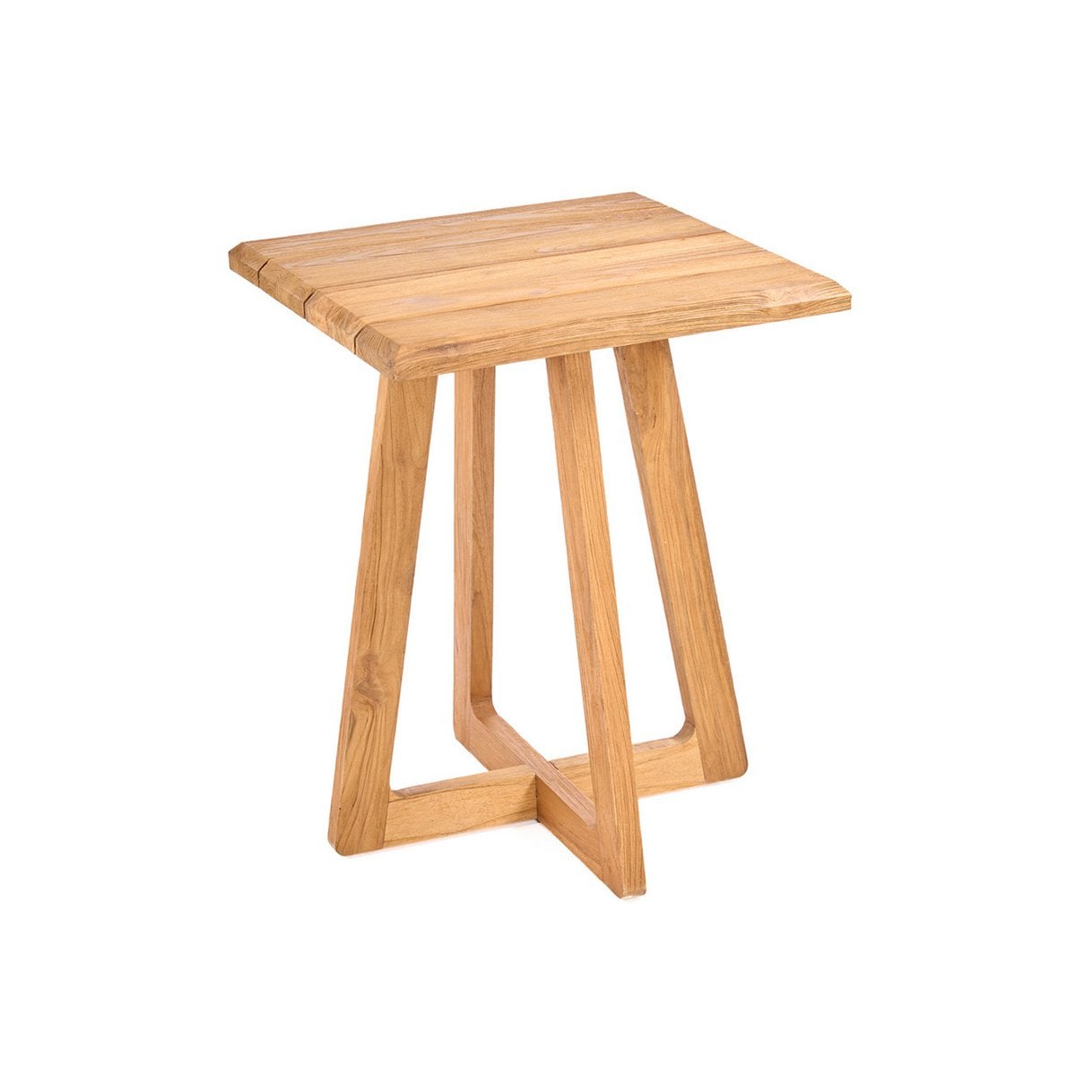 Bartisch recyceltes Teakholz quadratisch, 70 × 70 × 100 cm | VIA X SELECTION