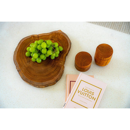 Aufbewahrungsdose aus Teakholz, S 6 cm | VIA X SELECTION
