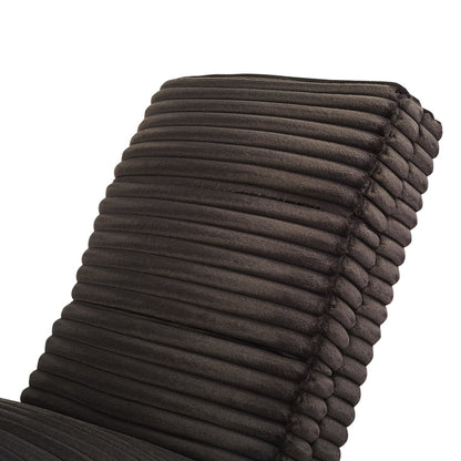 Chaiselongue aus schwarzem Plüsch-Cord mit Metallgestell | VIA X SELECTION