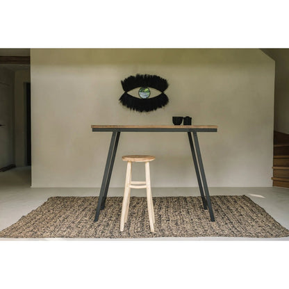 Rechteckiger Teppich aus Seegras natur-schwarz, 200 × 300 cm | VIA X SELECTION