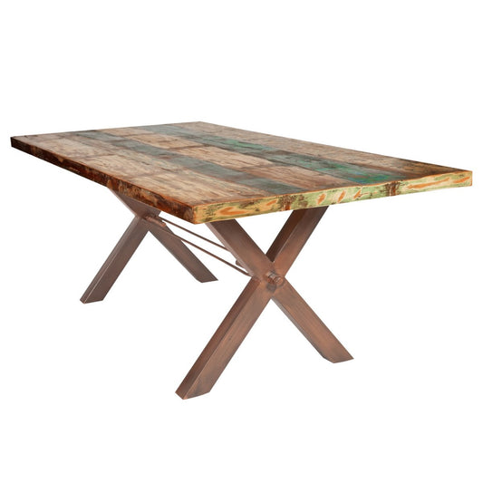 Esstisch Altholz bunt lackiert, 180 × 100 cm | VIA X SELECTION