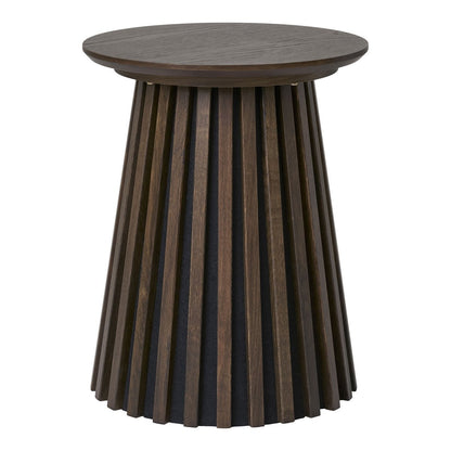 Runder Beistelltisch in Räuchereiche, 40 × 40 × 50 cm | VIA X SELECTION