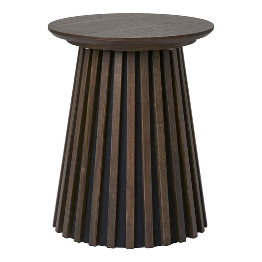 Runder Beistelltisch in Räuchereiche, 40 × 40 × 50 cm | VIA X SELECTION