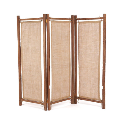 Raumteiler aus Holz natur, 205 × 178 cm | VIA X SELECTION