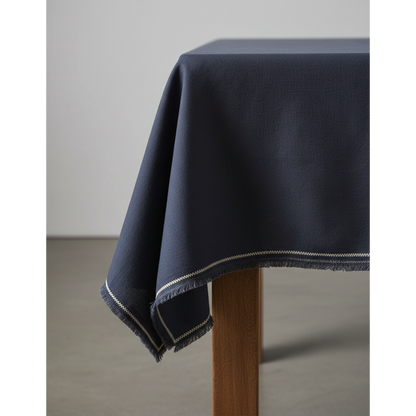 Leinentischdecke in Schwarz-Natur, 150 × 300 cm | VIA X SELECTION