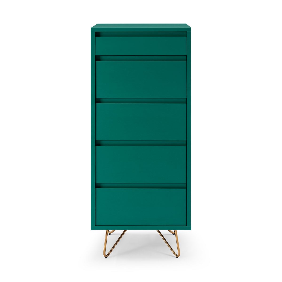 Hochkommode grün mit Spiegelklappe, 40 × 45 × 110 cm | VIA X SELECTION