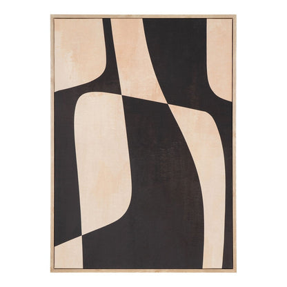 Abstrakter Leinwand-Print beige-schwarz, 50 × 70 cm | VIA X SELECTION