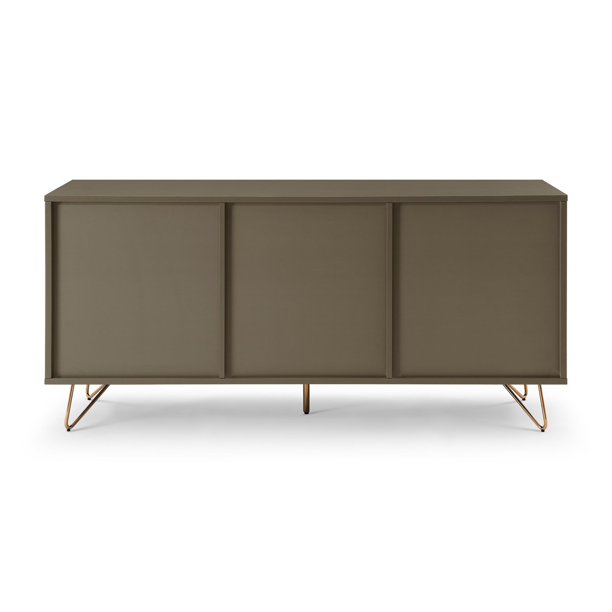 Sideboard grau mit 2 Türen und 3 Schubladen, 40 × 150 × 70 cm | VIA X SELECTION