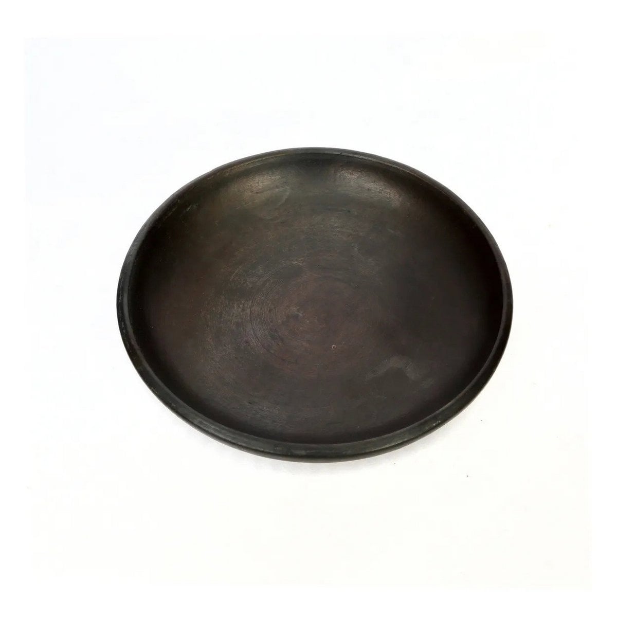 Schwarzer Teller aus gebrannter Terrakotta 26 cm | VIA X SELECTION