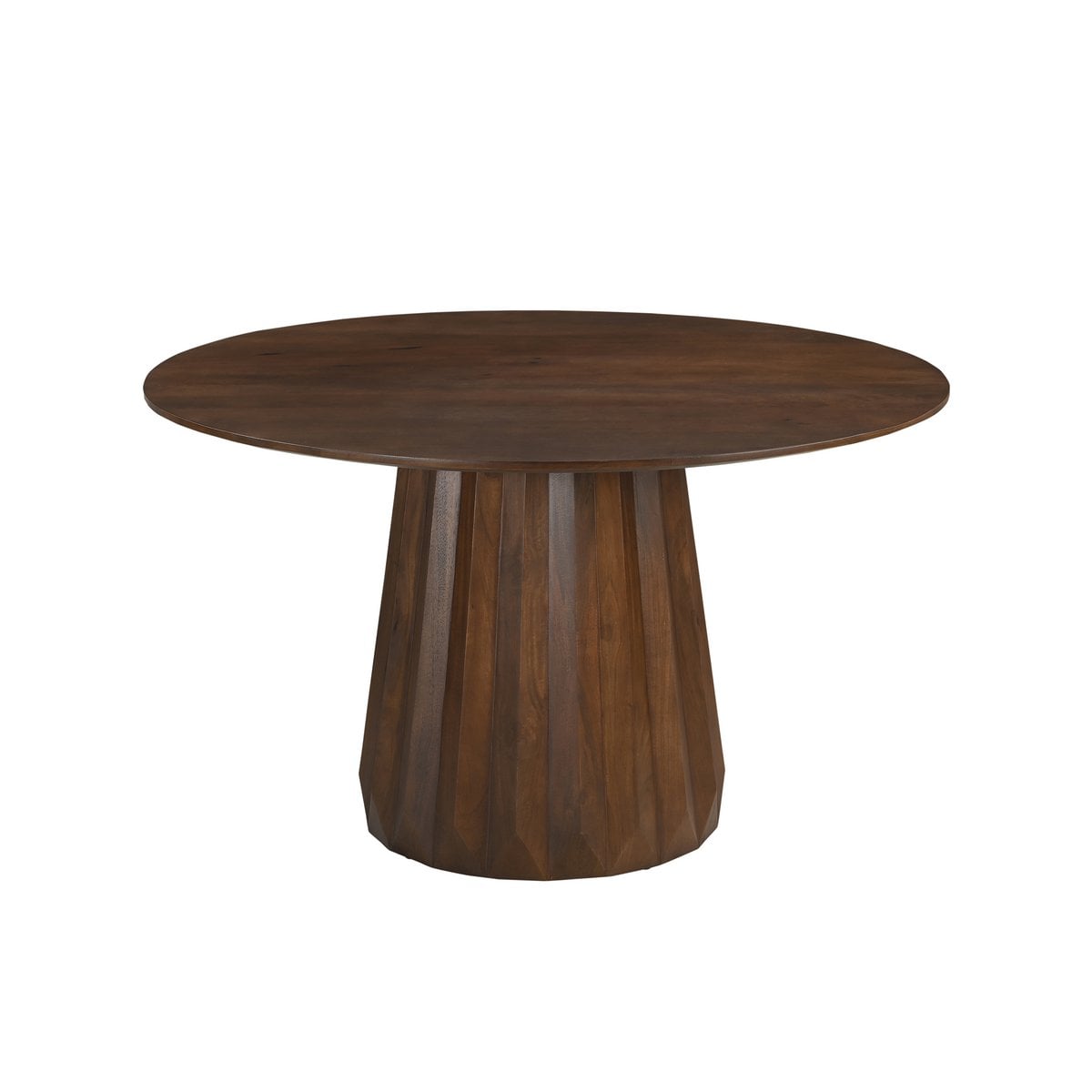 Runder Esstisch Mangoholz konischer Mittelfuß 130 cm | VIA X SELECTION