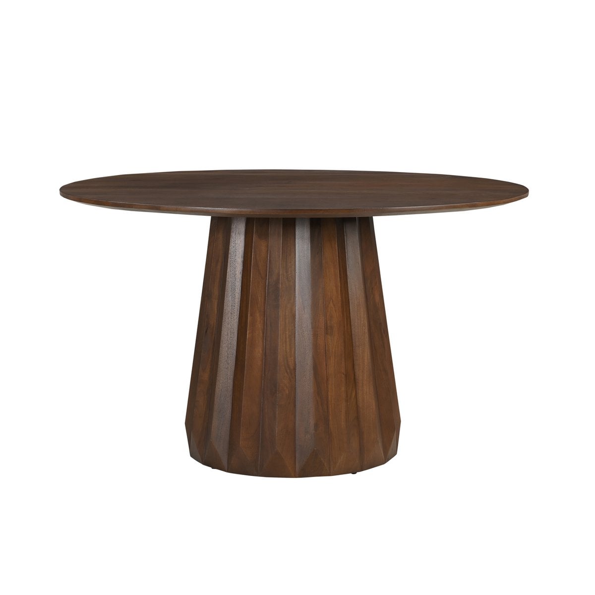 Runder Esstisch Mangoholz konischer Mittelfuß 130 cm | VIA X SELECTION