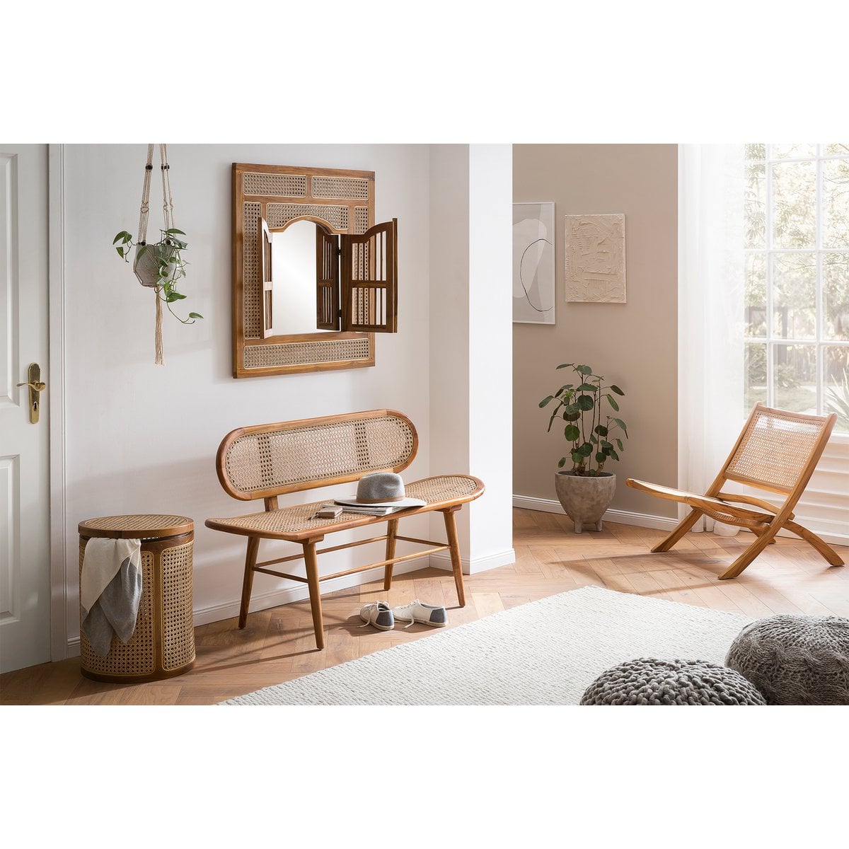 Klappstuhl aus Rattan Braun | VIA X SELECTION