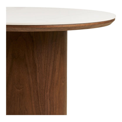 Runder Couchtisch aus Keramik und Eschenfurnier, Ø, 60 × 42 cm | VIA X SELECTION