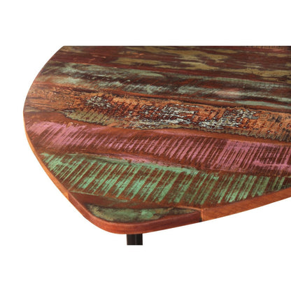 Couchtisch aus recyceltem Holz und Metall, 78 × 78 × 43 cm | VIA X SELECTION