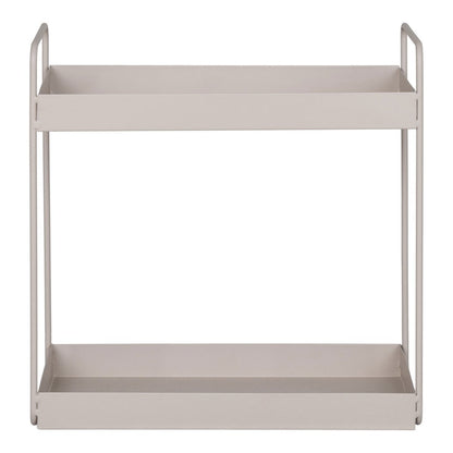 Kleines Regal mit 2 Ebenen beige, 30 × 15 × 31 cm | VIA X SELECTION