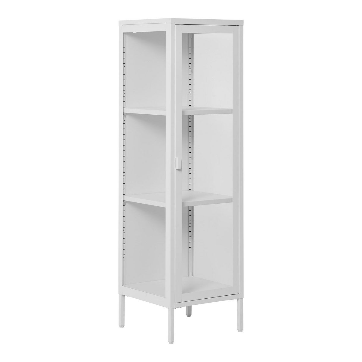Schmale Vitrine weiß, 40 × 35 × 140 cm | VIA X SELECTION