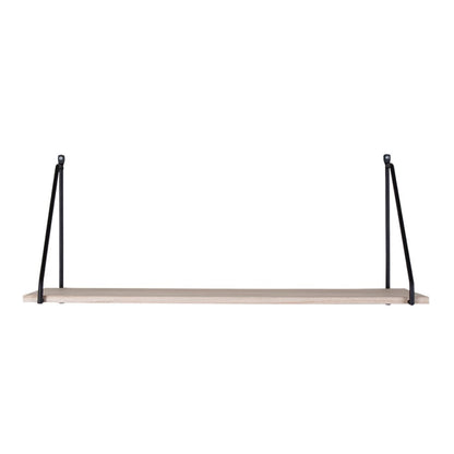Regal aus schwarzem Stahl und Holz, 65 × 17 × 27 cm | VIA X SELECTION