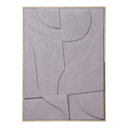 Graue geometrische Relief-Wanddekoration, 50 × 70 cm | VIA X SELECTION