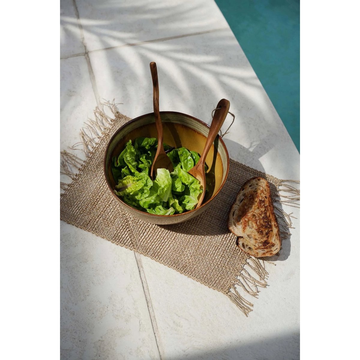 Salatgabel aus Teakholz mit gedrehtem Griff | VIA X SELECTION