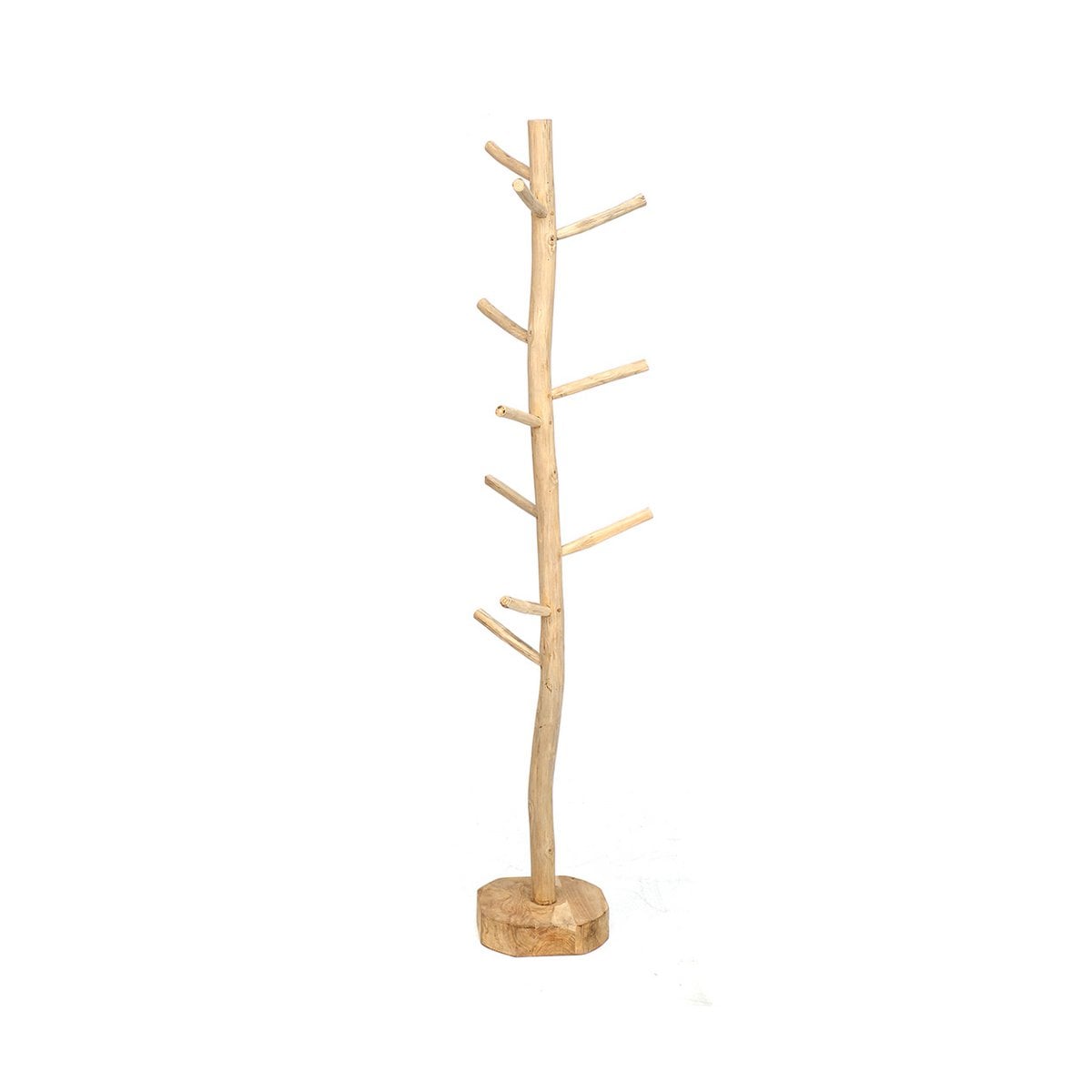 Garderobenständer aus Holz natur, 25 × 25 × 160 cm | VIA X SELECTION