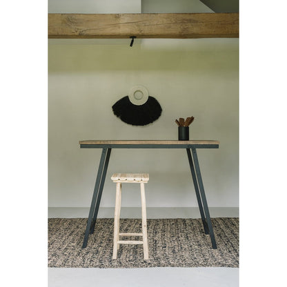 Barhocker aus Teakholz natur mit rustikaler Oberfläche | VIA X SELECTION