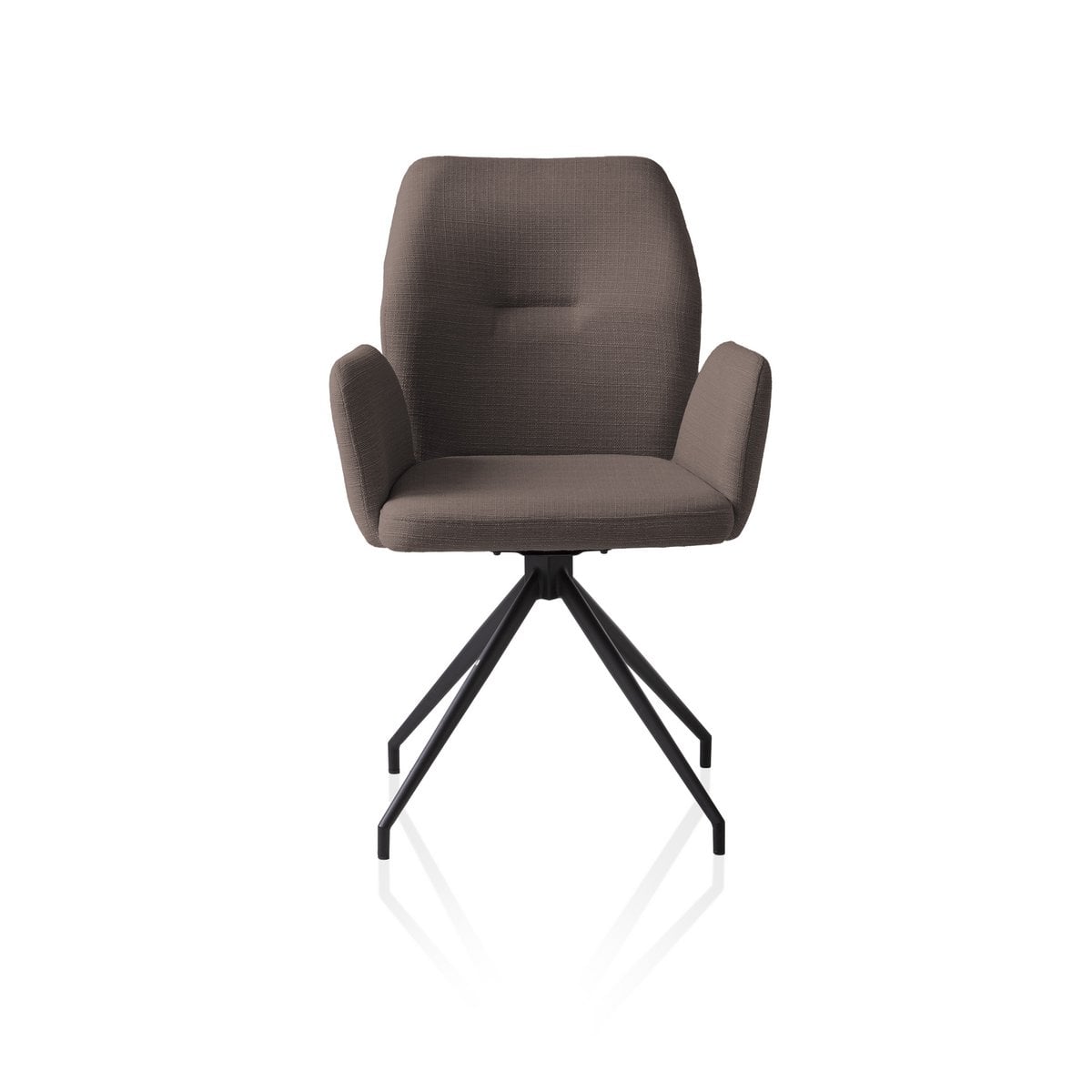 Drehsessel aus Strukturstoff braun | VIA X SELECTION