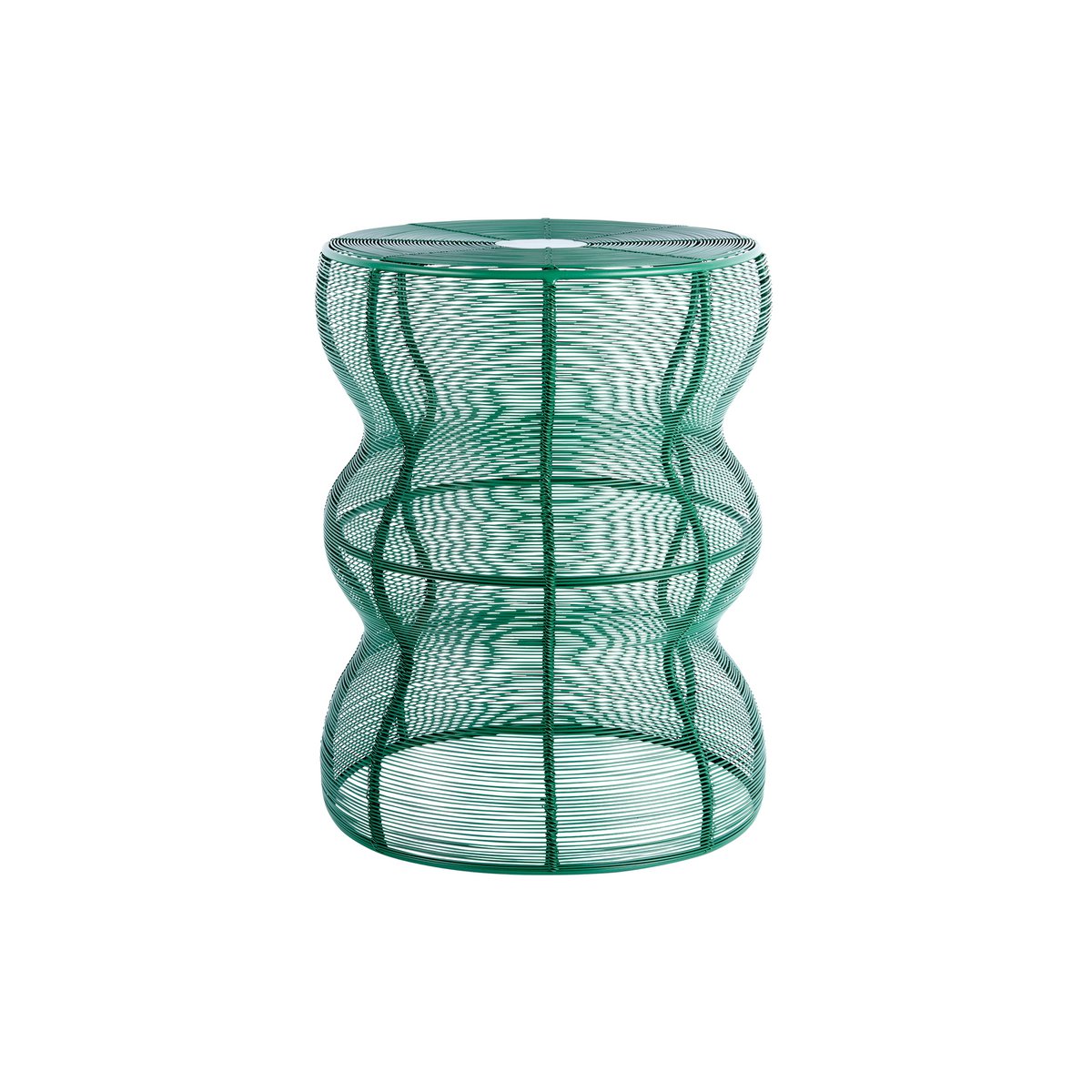 Metall-Beistelltisch Wellenform moosgrün, Ø, 30 × 41 cm | VIA X SELECTION