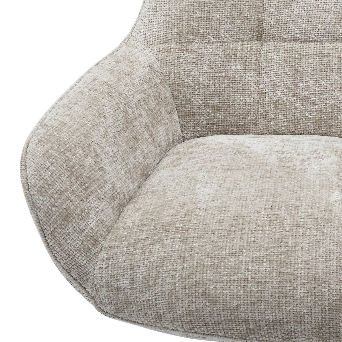 Drehsessel aus Chenille hellgrau | VIA X SELECTION